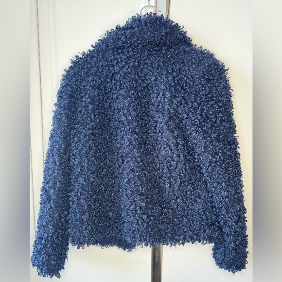 Zara Blue Fuzzy Jacket for Women - Picture 2 of 3